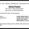 Paulini Alfred 1910-1982 Todesanzeige